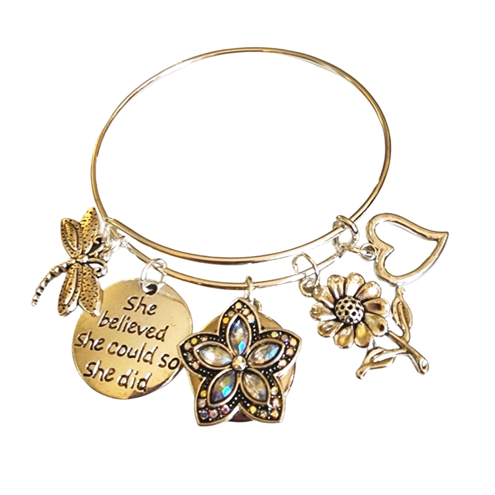 Mother's Day Multi-charm with Interchangeable Snap Charm Bracelet